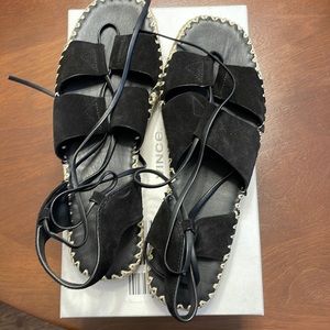 Vince brand black sandals size 10